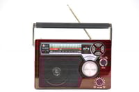 راديو قديم احمر غامق مزود ببلوتوث ومدخل بطاقة ذاكر...