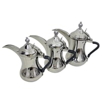 طقم دلال العساف البغدادية استانليس استيل ثقيل بيد...