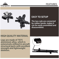 طاولة رحلات لون اسود T-502-BK