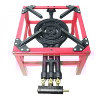 موقد غاز مربع احمر 3 مفتاح 3 عيون