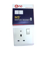 فيش جداري مع مفتاح تحكمM3 من ون One