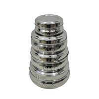 طقم مطبقيات تمر استيل منقوش 4 أحجام