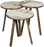 طقم طاولات قهوة وشاي مكونة من 3 قطع