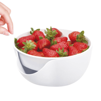 مصفاه بلاستيك، ارز وخضروات وفواكة، ابيض، مقاس 26 س...