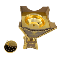 مبخرة سيفين ونخلة لون بيج حجم كبير