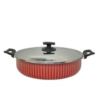 مقلى نيوفلون بغطاء استيل 32سم