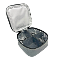 شنطة بيالات مربع رمادي غامق