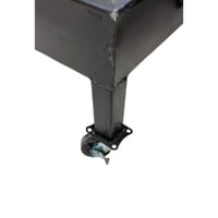 منقل حطب مستطيل متحرك بالكفرات (50 × 80 سم)