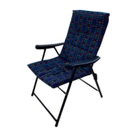 كرسي رحلات قابل للطي مبطن اسفنجي مريح سدو ازرق