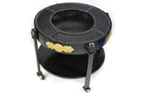 منقل فحم دائري اسود كبير مرتفع مقاس 80 سم