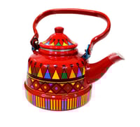 ابريق نقشه عسيري احمر مع صفاية 14 م