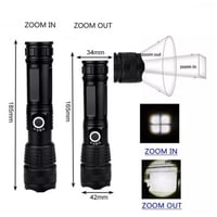 كشاف شحن قوي بطارية 1800 زووم مع 4 أوضاع إضاءة DLC...