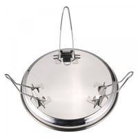 صحن بأرجل ستانلس ستيل هندي السنيدي 35 سم