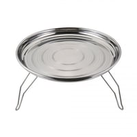 صحن بأرجل ستانلس ستيل هندي السنيدي 35 سم