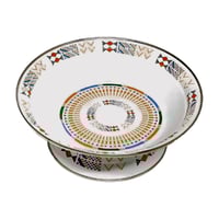 تبسي لتقديم الطعام تراثي أبيض وسط 24سم