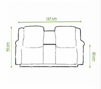 بيور كنبة ثنائي رمادي