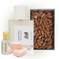 مسك ابيض بقطرات ماء زمزم + 50 جرام عود مروكي