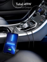 شاحن سيارة راف باور بايونير بقوة 49 واط بمنفذ تايب...