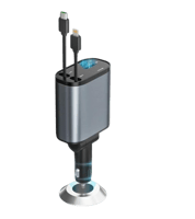 شاحن سيارة (4 في 1) قابل للسحب من PHONE PLANET