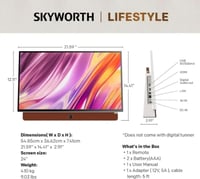 شاشة تلفزيون سمارت متنقلة سكاي وورث 24 بوصة Google...