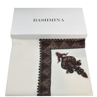 غتره باشمينا الشتويه تطريز موديل 2024 لون عودي