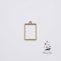 377 - تعليقة شكل مستطيل صغير لون برونزي