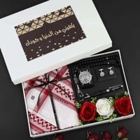 ساعة راقية مع شماغ جفنشي هدية لا تنسى