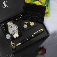 أطقم ساعات رجالية راقية مع إكسسوارات أنيقة باسمك أ...