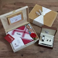 بوكس رجالي ملكي كارتير شماغ قماش نظارة عطر ساعة كب...