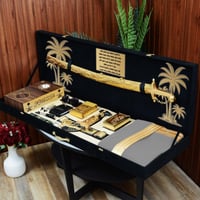 بوكس اهداء فاخر بسيف تذكاري فخم ومبخرة مكتبية من ا...