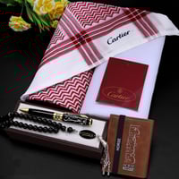 بوكس رجالي ماركة كارتير – شماغ وقماش وقلم ومحفظة ف...