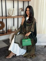 عباية الحرير الأخضر 7