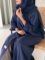 عباية كحلي بجيوب