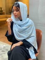 طرح بوال بشريط ذهبي- سماوي