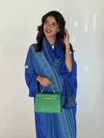 عباية الحرير الأزرق2