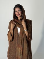 عباية الحرير البني جملي٢