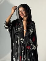 عباية الحرير الاسود 3