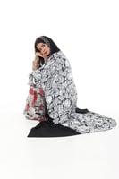 عباية حرير بالأبيض بشت ١