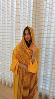 عباية حرير اصفر