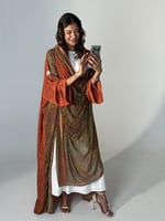 عباية الحرير البرتقالي ١