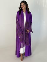 عباية الحرير بنفسجي