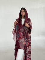 عباية حرير الورود عودي ١