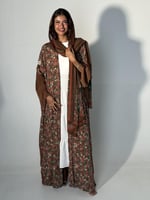 عباية الحرير البني جملي١