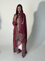 عباية الحرير الفوشي