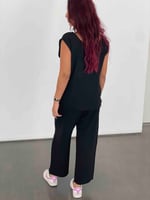 طقم عبايه طويله وبنطلون اسود