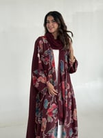 عباية حرير الورود عودي ١