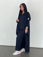 طقم عباية طويله وبنطلون كحلي