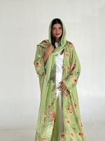 عباية الحرير تفاحي