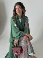 عباية الحرير الأخضر 5