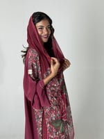 عباية الحرير الفوشي